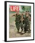 Wounded US Marine Helped to Safety by his Buddies During Fight with Viet Cong, July 2, 1965-Bill Eppridge-Framed Photographic Print