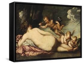 Wounded Venus Receives a Rose-Pietro Liberi-Framed Stretched Canvas