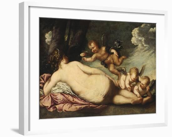 Wounded Venus Receives a Rose-Pietro Liberi-Framed Giclee Print