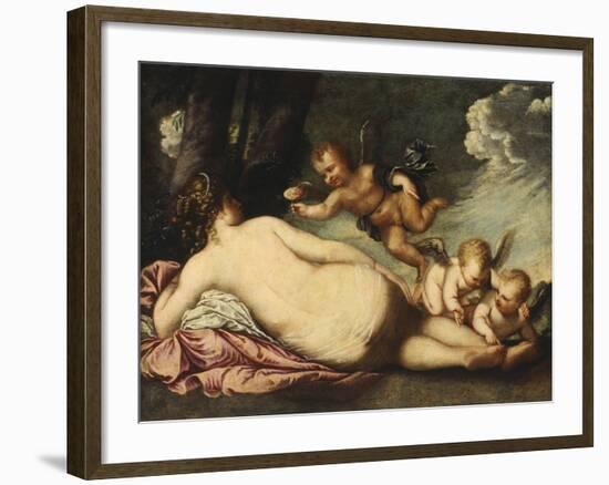 Wounded Venus Receives a Rose-Pietro Liberi-Framed Giclee Print