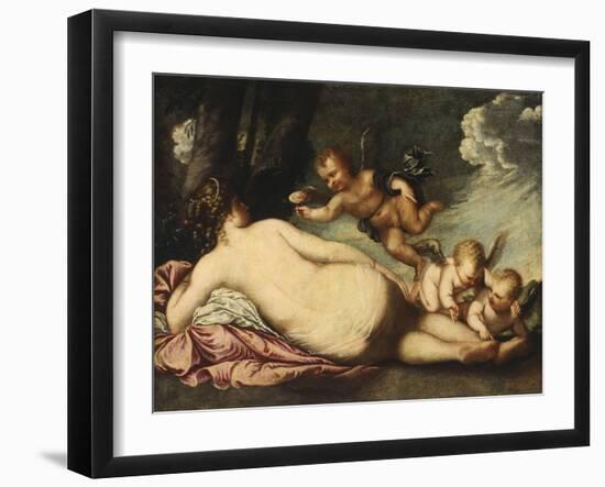 Wounded Venus Receives a Rose-Pietro Liberi-Framed Giclee Print