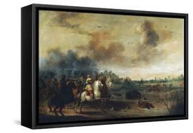 Wounding of Gustav II Adolf of Sweden at Battle of Luetzen, November 16, 1632-Pieter Meulener-Framed Stretched Canvas