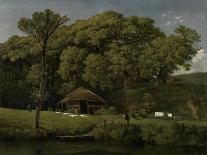 A Barn on the Bank of a Stream in Gelderland-Wouter Johannes van Troostwijk-Laminated Art Print