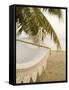 Woven Hammock under Palm Tree-Merrill Images-Framed Stretched Canvas