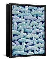 Woven Synthetic Fabric-Micro Discovery-Framed Stretched Canvas