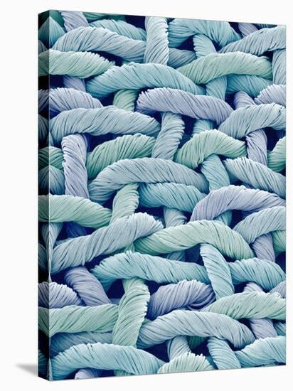 Woven Synthetic Fabric-Micro Discovery-Stretched Canvas