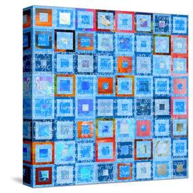 Woven Word Quilt 1-Elle Stewart-Stretched Canvas