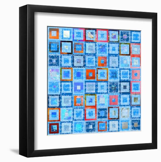 Woven Word Quilt 1-Elle Stewart-Framed Art Print