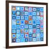 Woven Word Quilt 1-Elle Stewart-Framed Art Print