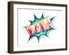 Wow Colored Comic Book Illustration-tilo-Framed Art Print