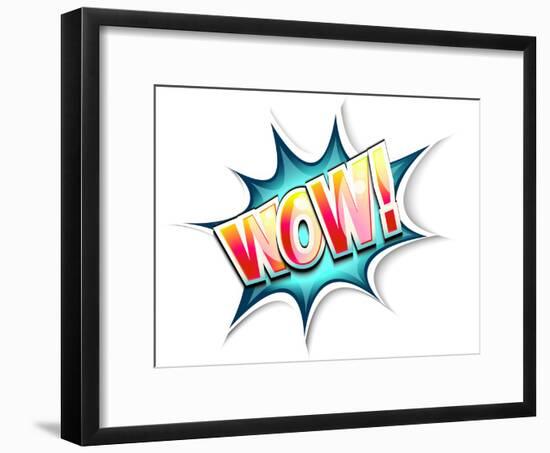 Wow Colored Comic Book Illustration-tilo-Framed Art Print