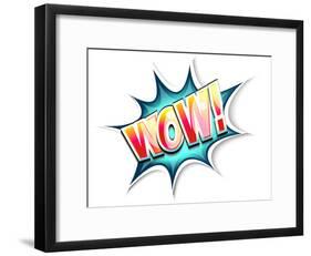 Wow Colored Comic Book Illustration-tilo-Framed Art Print