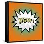 Wow! Comic Speech Bubble in Pop Art Style-PiXXart-Framed Stretched Canvas