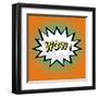 Wow! Comic Speech Bubble in Pop Art Style-PiXXart-Framed Art Print