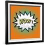 Wow! Comic Speech Bubble in Pop Art Style-PiXXart-Framed Art Print