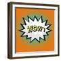 Wow! Comic Speech Bubble in Pop Art Style-PiXXart-Framed Art Print