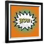 Wow! Comic Speech Bubble in Pop Art Style-PiXXart-Framed Art Print