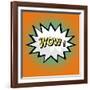 Wow! Comic Speech Bubble in Pop Art Style-PiXXart-Framed Art Print