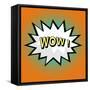 Wow! Comic Speech Bubble in Pop Art Style-PiXXart-Framed Stretched Canvas