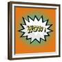 Wow! Comic Speech Bubble in Pop Art Style-PiXXart-Framed Premium Giclee Print