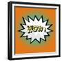 Wow! Comic Speech Bubble in Pop Art Style-PiXXart-Framed Premium Giclee Print