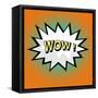 Wow! Comic Speech Bubble in Pop Art Style-PiXXart-Framed Stretched Canvas