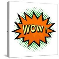 Wow! Comic Speech Bubble in Pop Art Style-PiXXart-Stretched Canvas