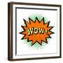 Wow! Comic Speech Bubble in Pop Art Style-PiXXart-Framed Art Print