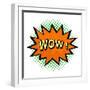 Wow! Comic Speech Bubble in Pop Art Style-PiXXart-Framed Art Print