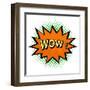 Wow! Comic Speech Bubble in Pop Art Style-PiXXart-Framed Art Print