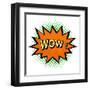 Wow! Comic Speech Bubble in Pop Art Style-PiXXart-Framed Art Print