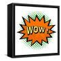 Wow! Comic Speech Bubble in Pop Art Style-PiXXart-Framed Stretched Canvas