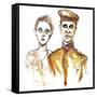 Wozzeck and Marie; characters from 'Woyzeck' of 1837 by Georg Büchner; 1925 opera by Alban Berg-Neale Osborne-Framed Stretched Canvas