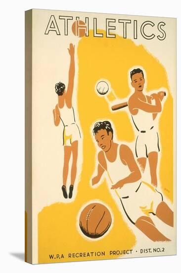 Wpa Athletics Poster-null-Stretched Canvas