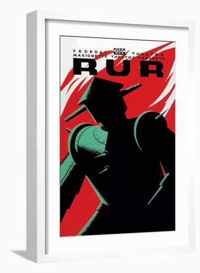 WPA Marionette Theater presents RUR (Rossum's Universal Robots)-null-Framed Art Print