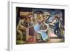 Wpa Mural. Mural by Charles Klauder Ca, 1940. Located in the Cohen Building Washington D.C-null-Framed Art Print