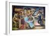 Wpa Mural. Mural by Charles Klauder Ca, 1940. Located in the Cohen Building Washington D.C-null-Framed Art Print