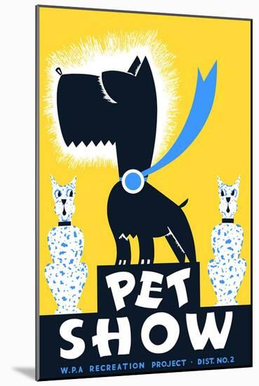 Wpa Pet Show Poster-null-Mounted Giclee Print