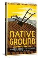 Wpa Poster for Native Ground Play-null-Stretched Canvas