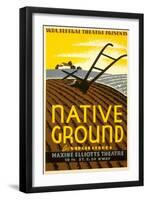 Wpa Poster for Native Ground Play-null-Framed Art Print