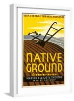 Wpa Poster for Native Ground Play-null-Framed Art Print