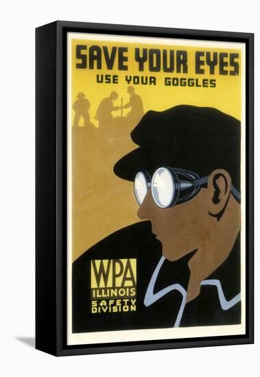 WPA Save Your Eyes-null-Framed Stretched Canvas