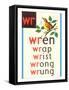 WR for Wren-null-Framed Stretched Canvas