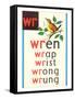 WR for Wren-null-Framed Stretched Canvas