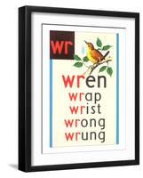 WR for Wren-null-Framed Art Print