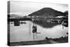 Wrangell, Alaska Town View of Fishing Boats Photograph - Wrangell, AK-Lantern Press-Stretched Canvas