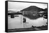 Wrangell, Alaska Town View of Fishing Boats Photograph - Wrangell, AK-Lantern Press-Framed Stretched Canvas