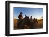 Wranglers Lined up at Sunset-Terry Eggers-Framed Photographic Print