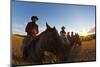 Wranglers Lined up at Sunset-Terry Eggers-Mounted Photographic Print