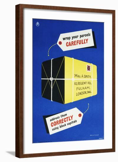 Wrap Your Parcels Carefully-Dennis Beytagh-Framed Art Print